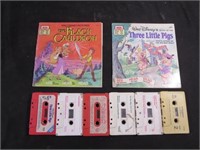 Vintage Kids Reading Books & Cassettes Disney
