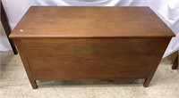 Antique cedar blanket chest with the candle box