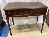 Antique two drawer worktable desk with a nice