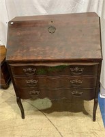 Antique secretary slant front desk with three