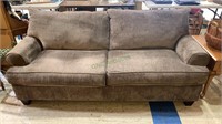 Charcoal microfiber sofa - full-size four person