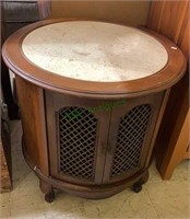 Round drum table - one door in the front with