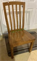 One heavy solid oak side chair - heavy duty