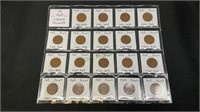 Coins - a lot of 19 -1909 Lincoln pennies, first