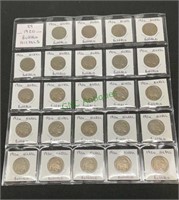 Coins - lot of 24 -1920 buffalo nickels(1178)