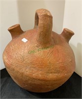 Vintage South American handmade clay pot pitcher