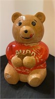 Avon cookie jar in the form of a teddy bear.