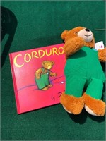 corduro bear and books