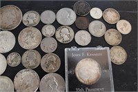90+SILVER COIN COLLECTION-LIVE AUCTION