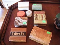 (8) TRINKET BOXES ON COFFEE TABLE (NICE LOT!)