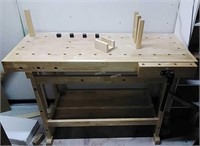 Wood Work Bench with Clamp - I
