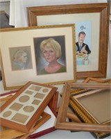 Lot Numorous Picture Frames and Some Pictures