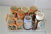 Lot Various Vintage Beer Mugs