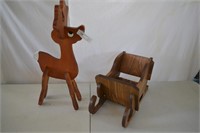 Woodcraft Rudold the Reindeer & Sliegh