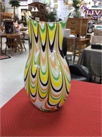 Tall art glass vase