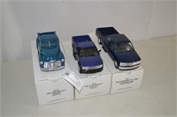 3pcs AMT ERTL Chevrolet Pick Up Promo Cars & Boxes