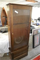 Wood Frame Glass Door Locking Gun Cabinet