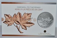 3 - 2012 Canada S20 Silver Coin Farewell Penny !