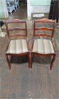 2 Mahogany Dining Chairs