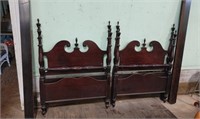 Pair of Mahogany Twin Beds