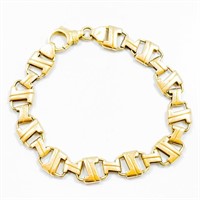 Designer 14k Yellow Gold Link Bracelet