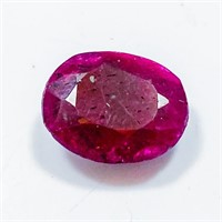 Certified 14.22 Carat Oval Cut Natural Ruby