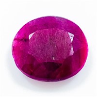 Certified 15.92 Carat Oval Cut Natural Ruby