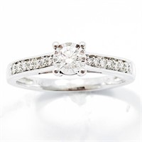Diamond & 14k White Gold Engagement Ring
