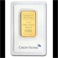 1 Ounce .9999 Swiss 24k Gold Bar