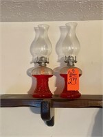 Pair oil lamps