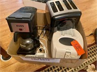 Box lot Rival fryer, Bunn coffee maker