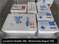 LOT, ASSORTED FIRST AID KITS ON THIS SHELF