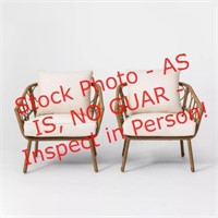 Opalhouse 2 pck steel wicker chairs