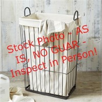 Industrial rolling laundry basket