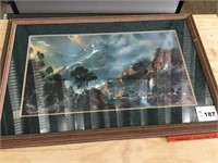 MOUNTAIN SCENE PICTURE SIGNED BY ARTIST