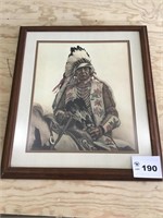 INDIAN CHIEF BAMA SIGNED AND NUMBERED 1048/1500