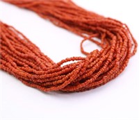 Multi-Strand Red Coral Bead Necklace