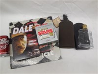 Dale Earnhardt Book, DVD, 2- Flasks, Die Cast Car