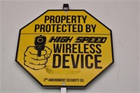 Property Protected By Wireless Device Sign