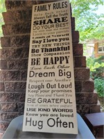 FAMILY RULES .SAY SOMETHING SLLLY, WALL HANGINGS