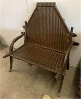 Rustic India Style Bench with Metal & Brass