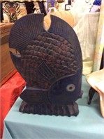 Blue wooden fish