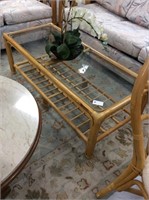 Rattan coffee table