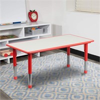 Rectangular Red Plastic Activity Table TOP