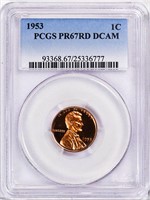 1C 1953 PCGS PR67 RD DCAM