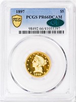 $5 1897 PCGS PR66 DCAM CAC