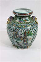 Oriental Cloisonne / Hand Painted Porcelain Vase