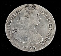 1793 Mexican 8 Reals Coin KM-109