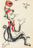 American Ink on Paper Signed Dr. Suess