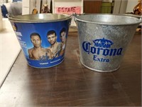 2 tin buckets